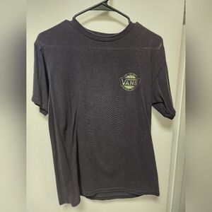 Vans Black Short Sleeve Tee with Green Logo